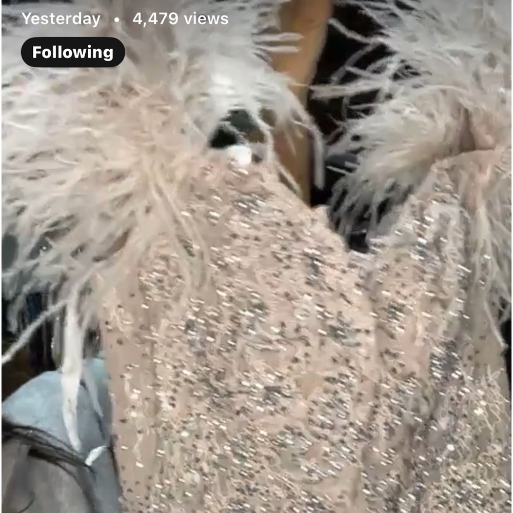 ✔️#86B BNWT MAC DUGGAL FEATHERED CRYSTAL EMBELLISHED SLEEVELESS GOWN … - Picture 2 of 12